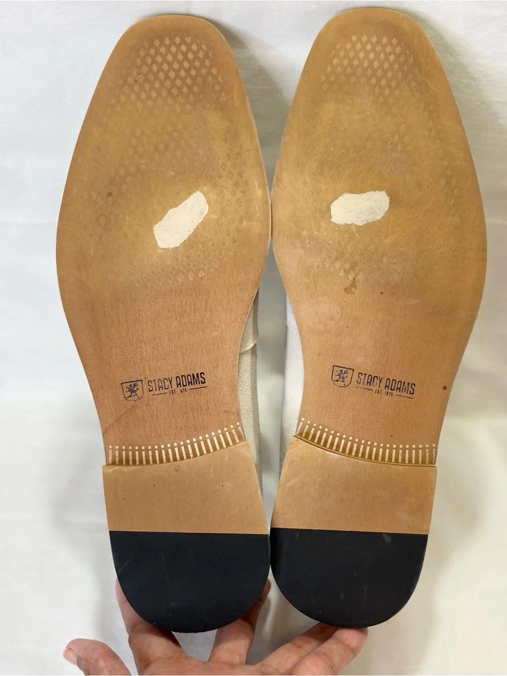 Stacy Adams Light Cream Suede Penny Loafers SZ 9.5 $159